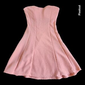 Elegant Pink Strapless Dress